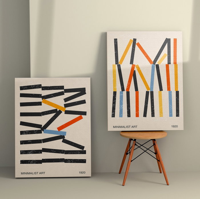 Wallity Set de 2 Lienzos Decorativos Multicolor 70 x 100 cm Wallity Set de 2 Lienzos Decorativos Multicolor 70 x 100 cm